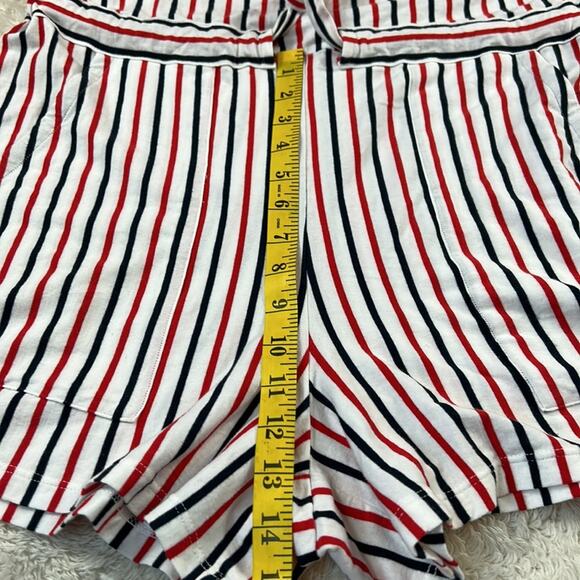 MDS Mark D. Sikes Amanda jumper shorts romper in Navy and Coral strip, 1 - Picture 7 of 10